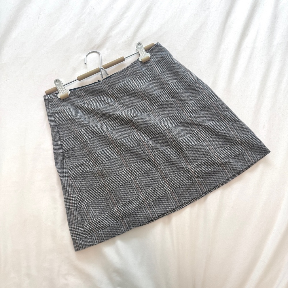 Wilfred Wool Plaid Skirt with Pockets